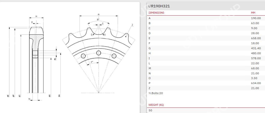 1032489 Звездочка Hitachi - фото 2