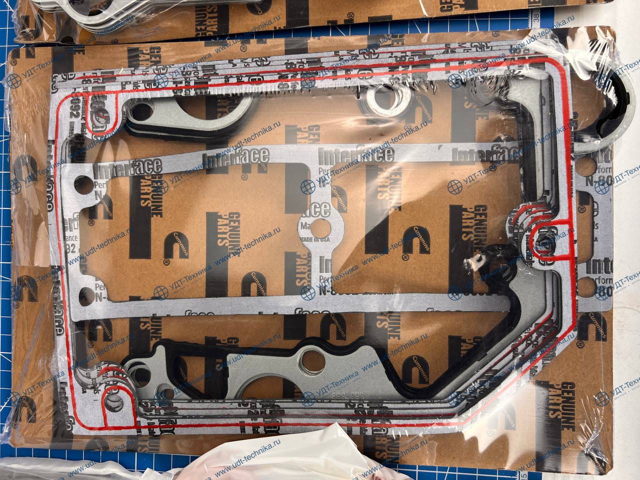 4352578 Набор прокладок ГБЦ верхний Cummins КTA19 - фото 2
