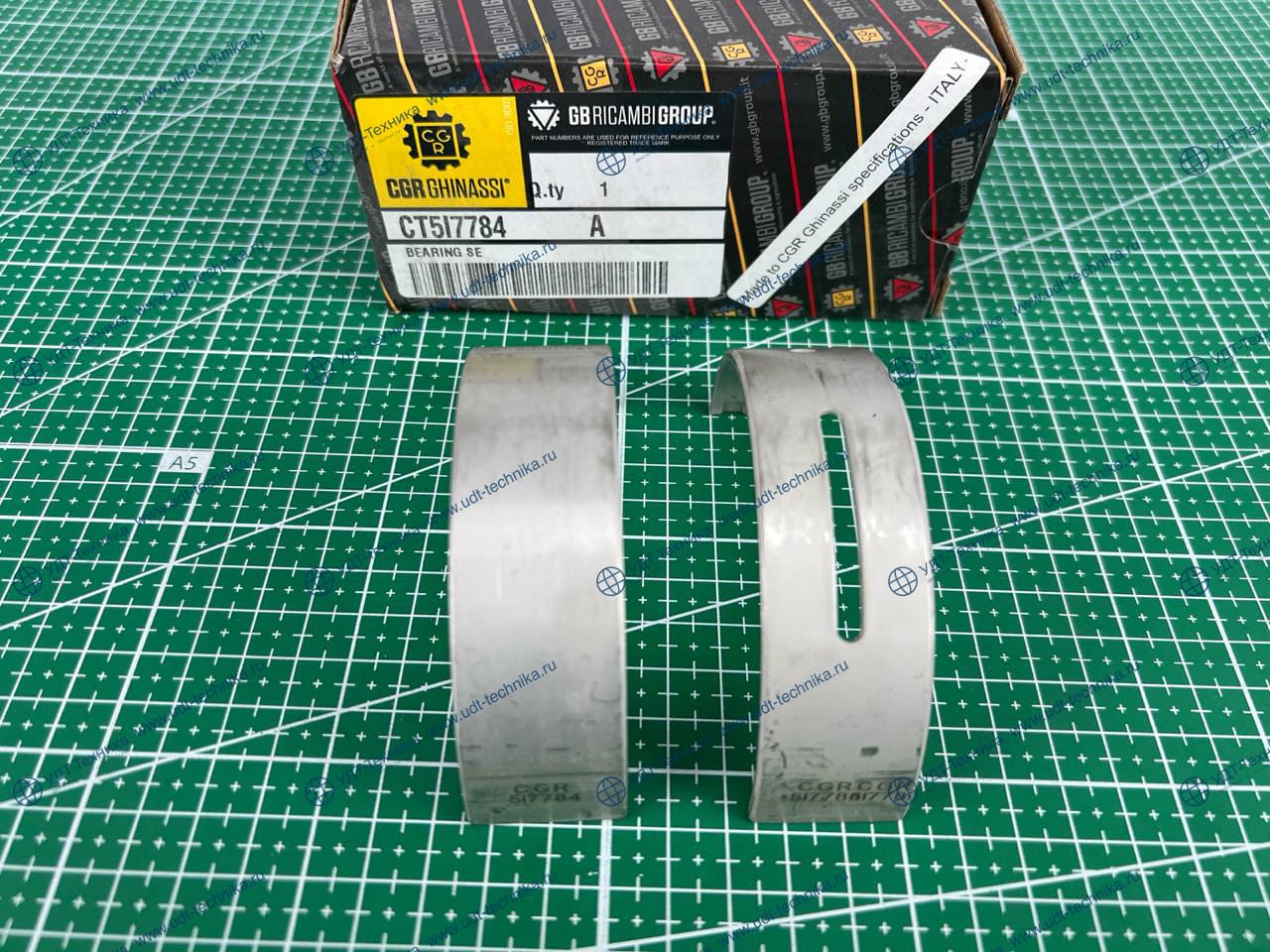 5I7784 Вкладыш коренной 0,25 (к-кт на шейку) Италия