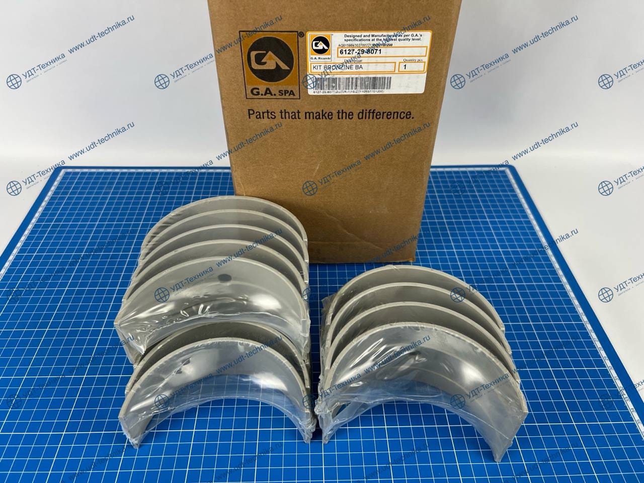 6127-29-8071 Вкладыш коренной 0,25 (к-кт на двигатель)